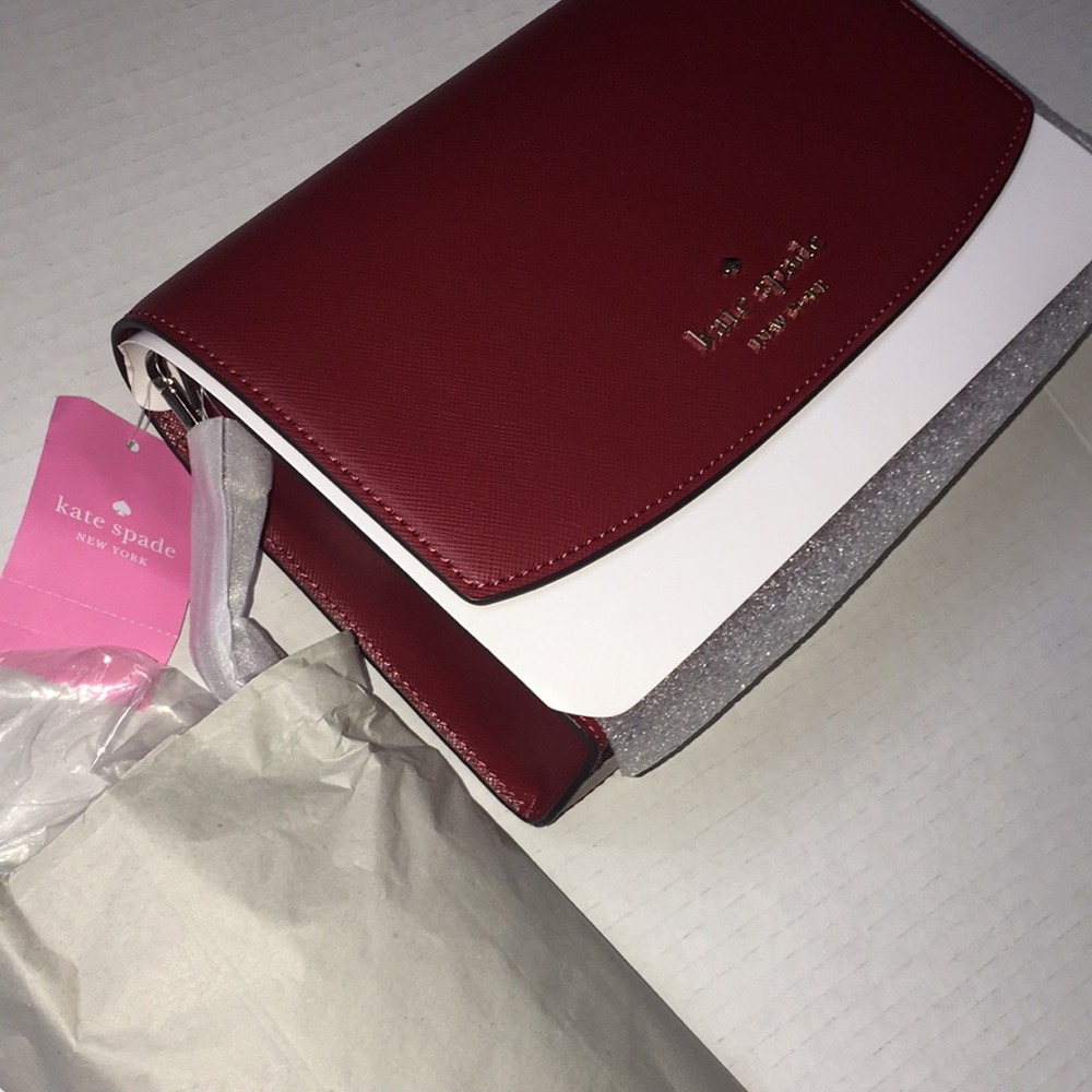 NWT Kate Spade New York Convertible Crossbody Purse WKR00119 – Burgundy - Picture 5 of 8